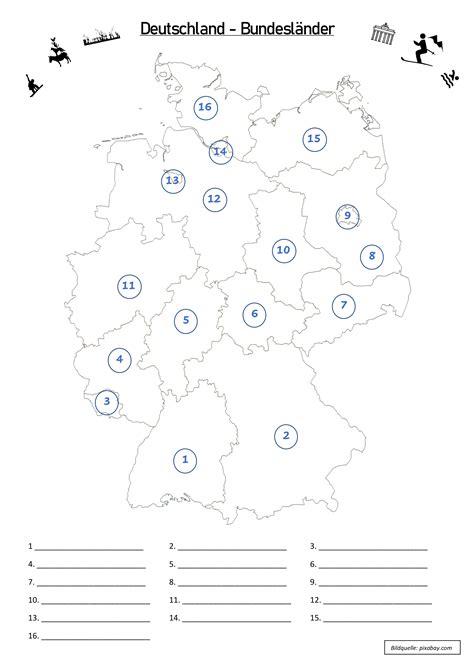 deutschlandkarte schule arbeitsblatt
